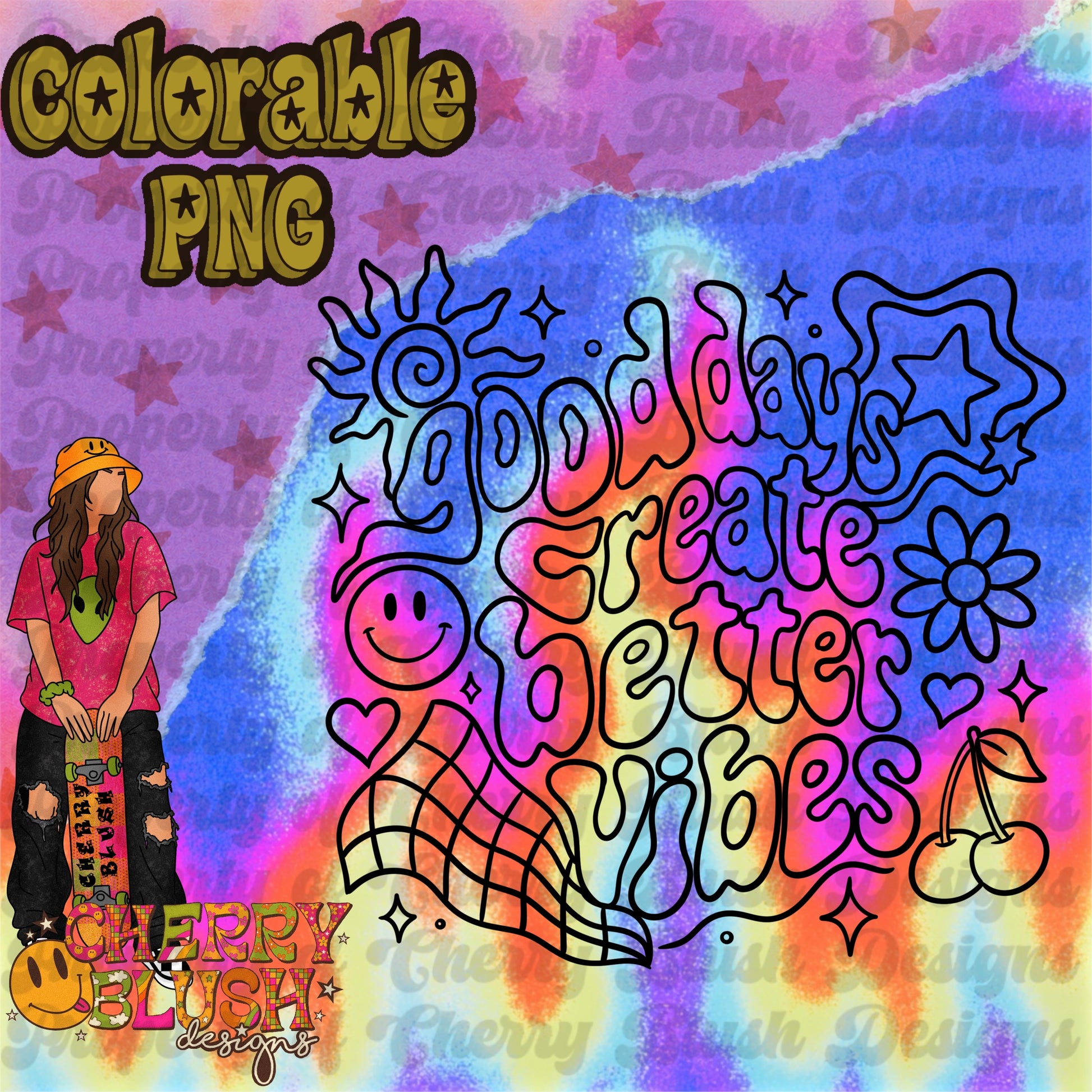 Good Days Colorable PNG