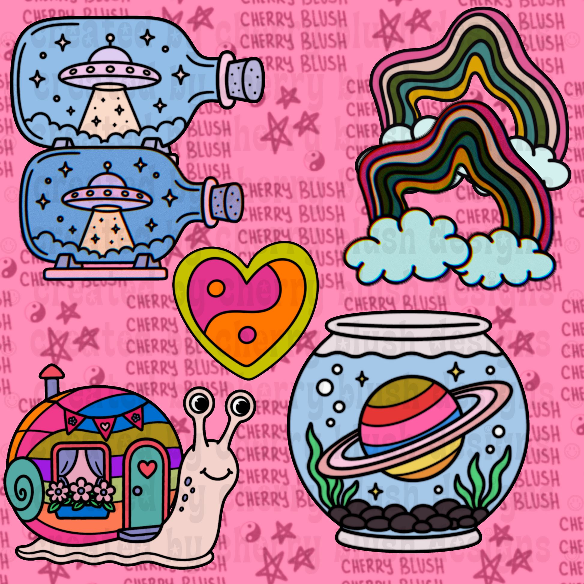 7 Pack High Mind Clip Art