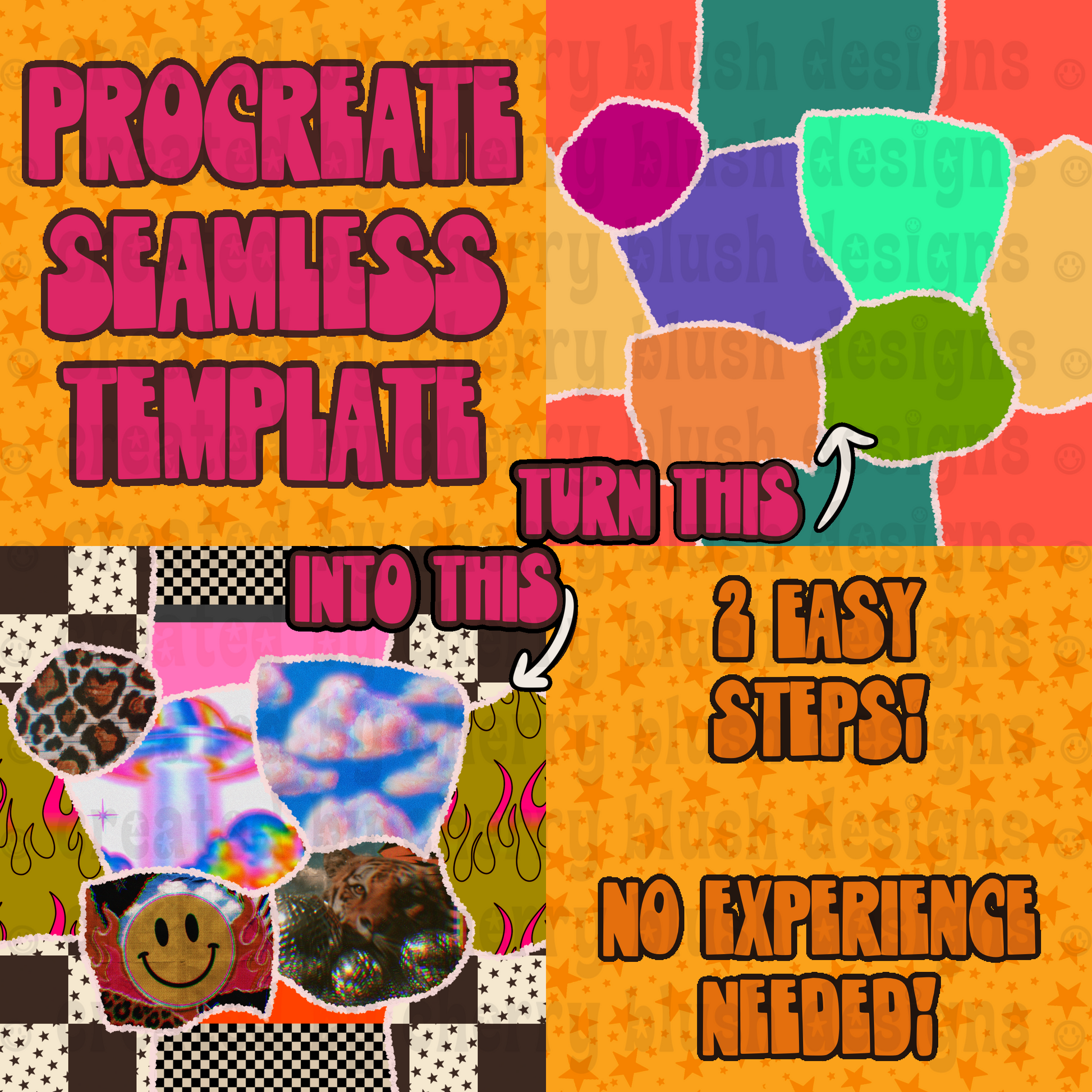 Procreate Scrapbook Circles Seamless Template