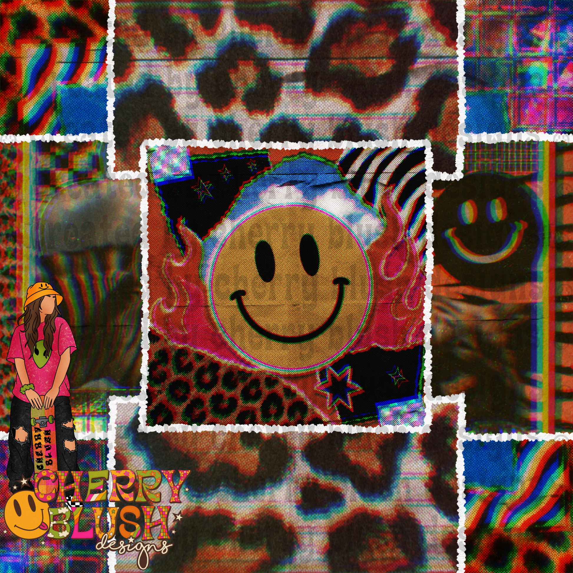 Smiley Scrapbook Seamless