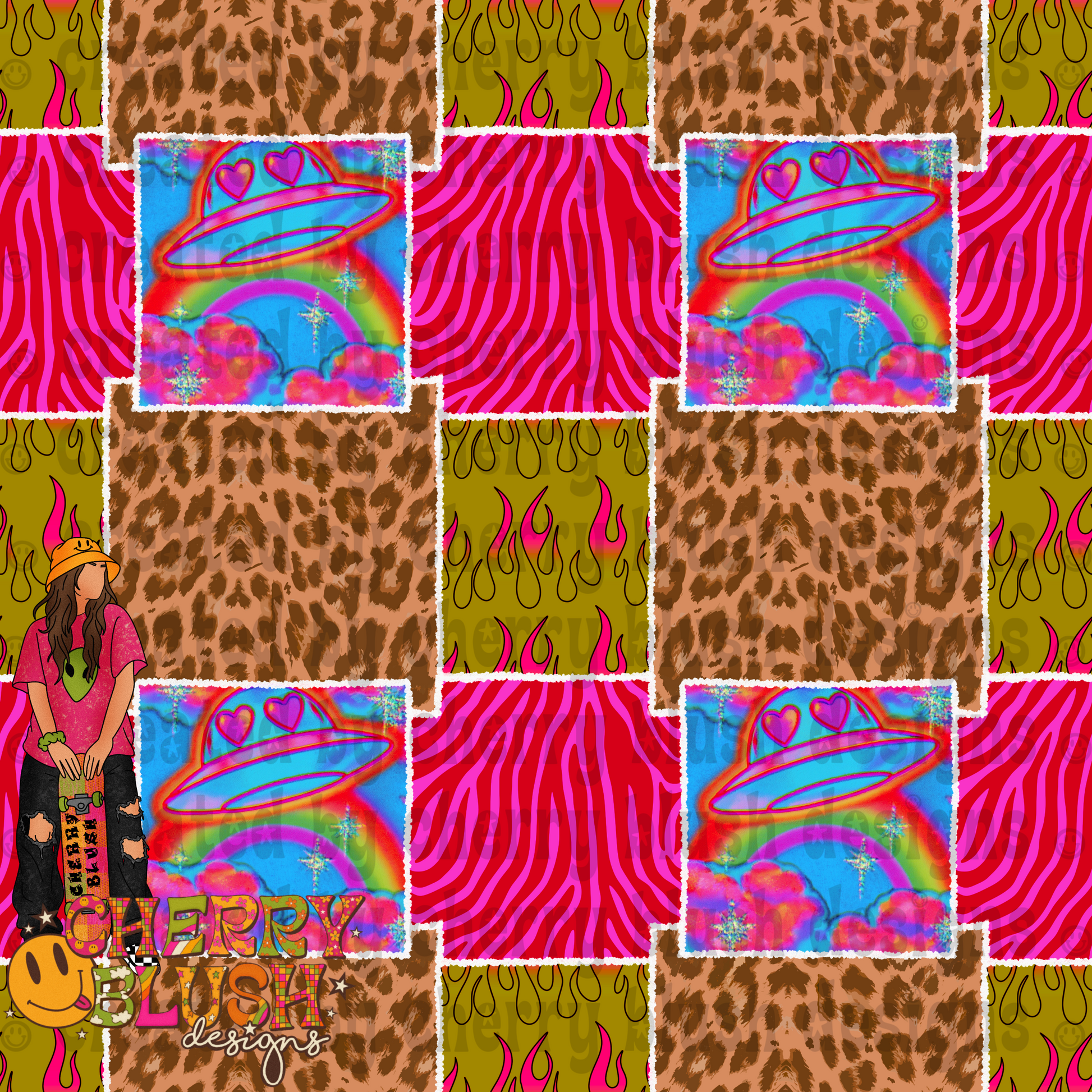UFO Scrapbook Seamless