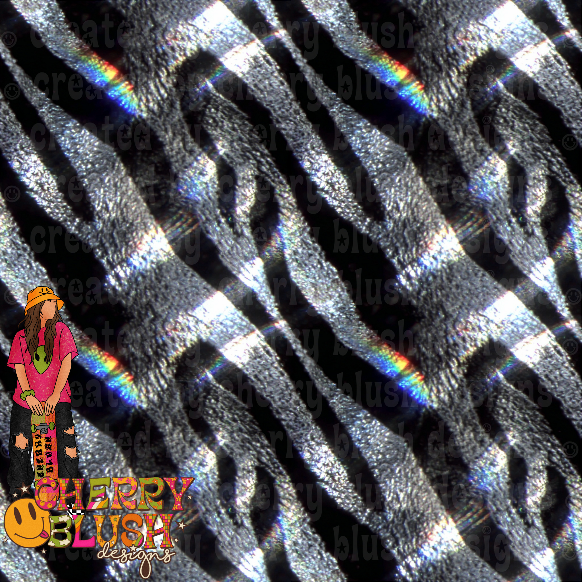Silver Diamond Chain Glitter Seamless PNG | Luxury Sparkle Digital Paper