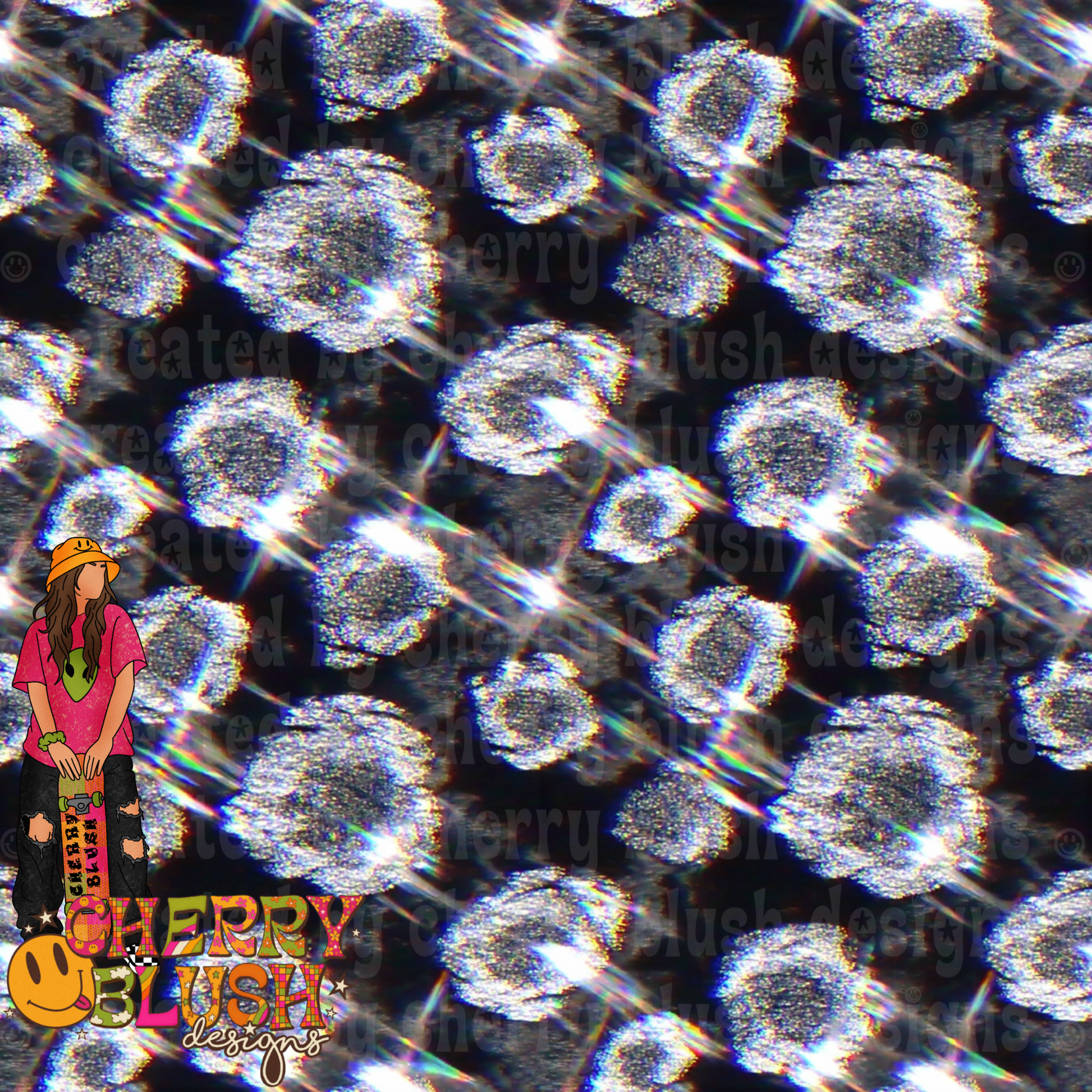 Silver Diamond Dust Glitter Seamless PNG | Sparkle Digital Paper