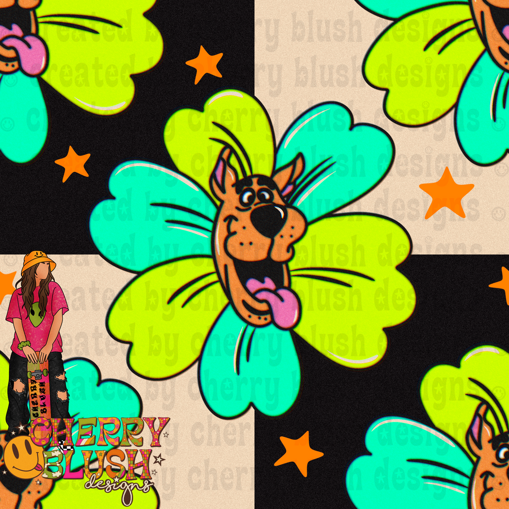Neon Retro Seamless Files | Bright Cartoon Style Patterns | Leopard, Stars & Color Block Digital Designs