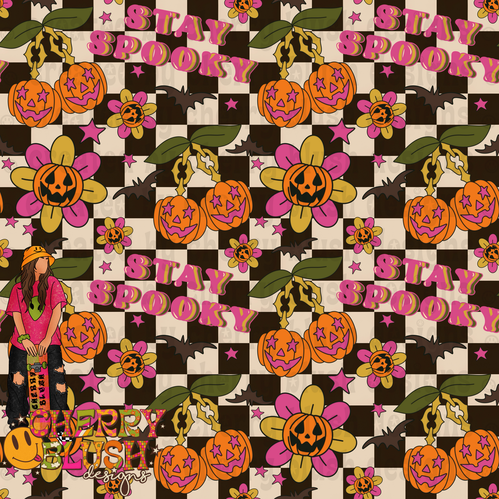 Halloween Pumpkin Seamless Designs | Digital Download