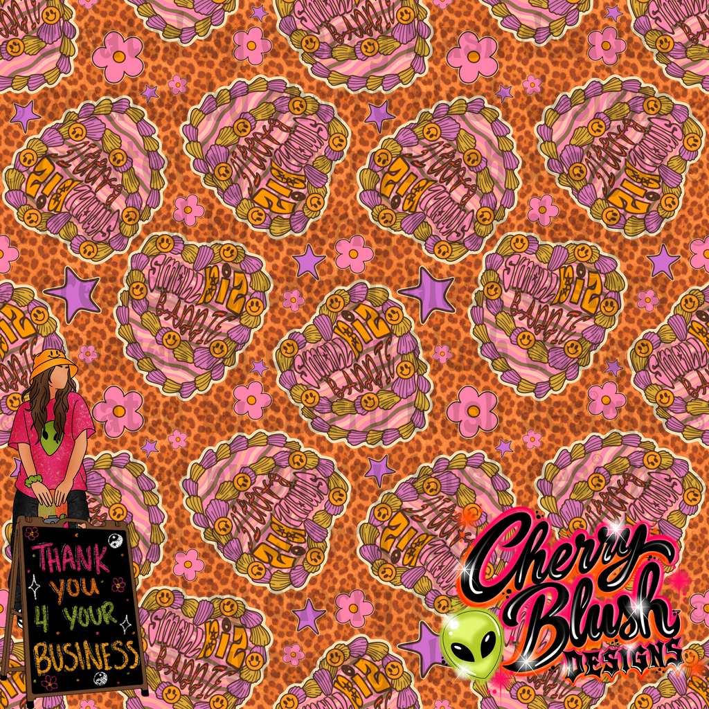 Small Biz Baddie Seamless Pattern | Small Business Owner & Digital Designer | Groovy Leopard Digital Paper | Retro Seamless Design