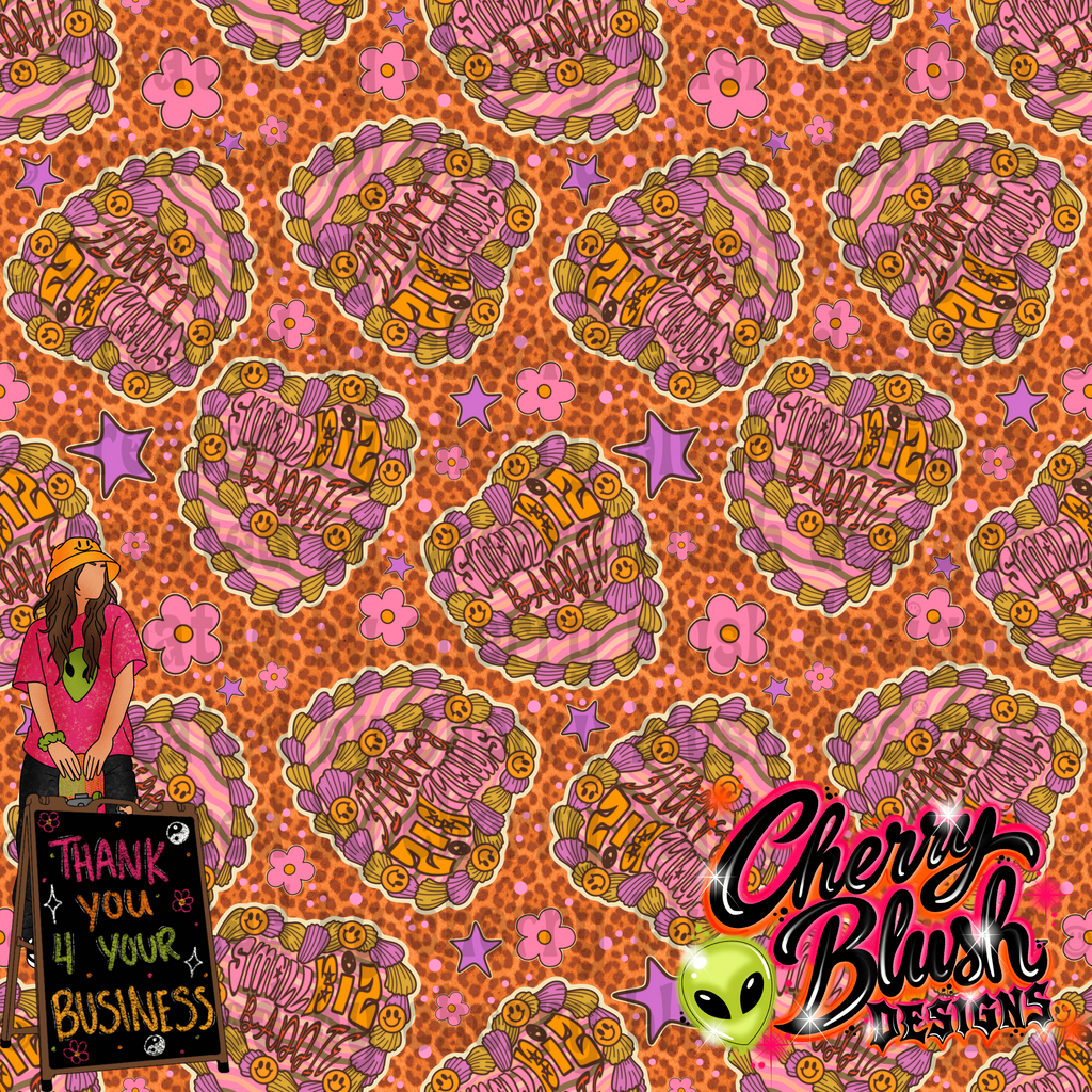 Small Biz Baddie Seamless Pattern | Small Business Owner & Digital Designer | Groovy Leopard Digital Paper | Retro Seamless Design