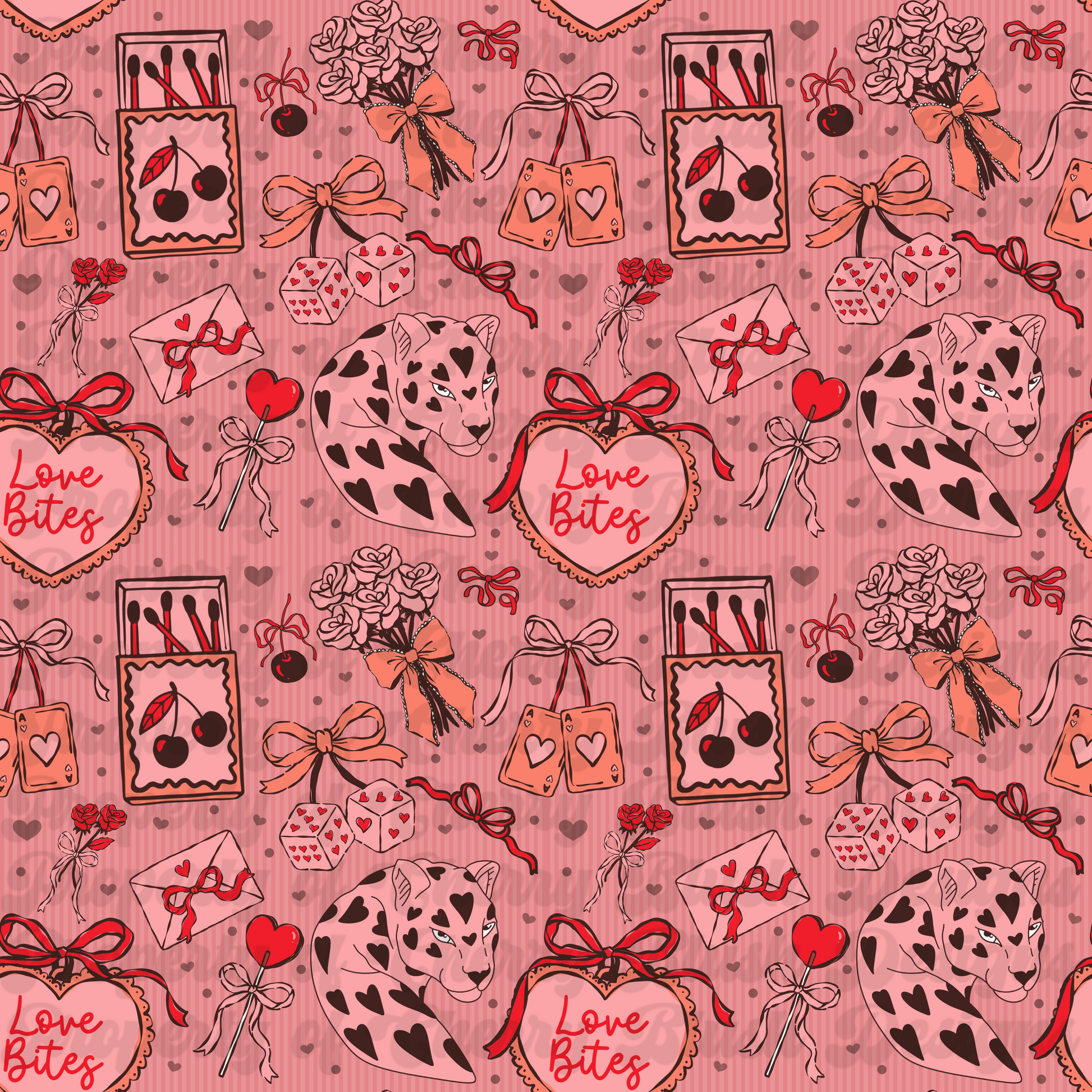 Love Bites Coquette Valentine Seamless Pattern | CBD x RGH collab