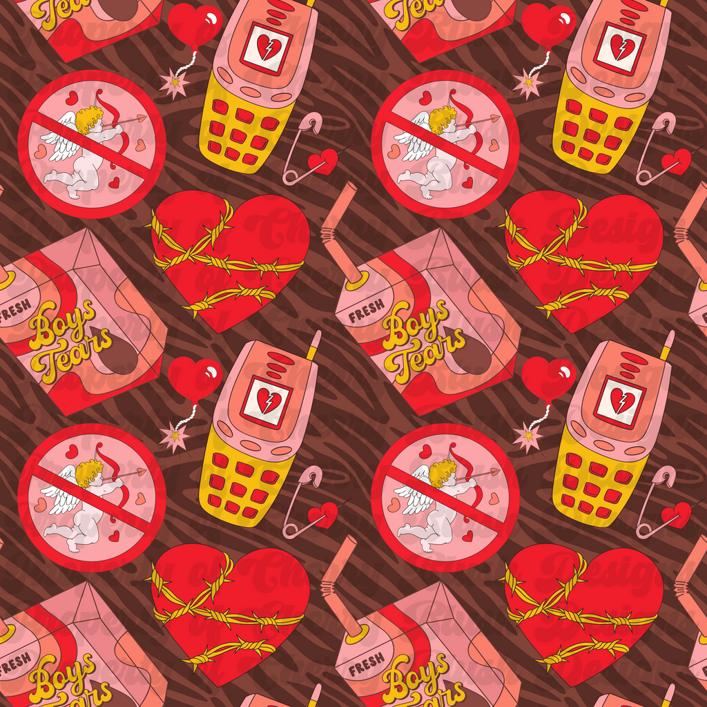 Anti-Valentine Chaos Seamless Pattern | CBD x RGH collab