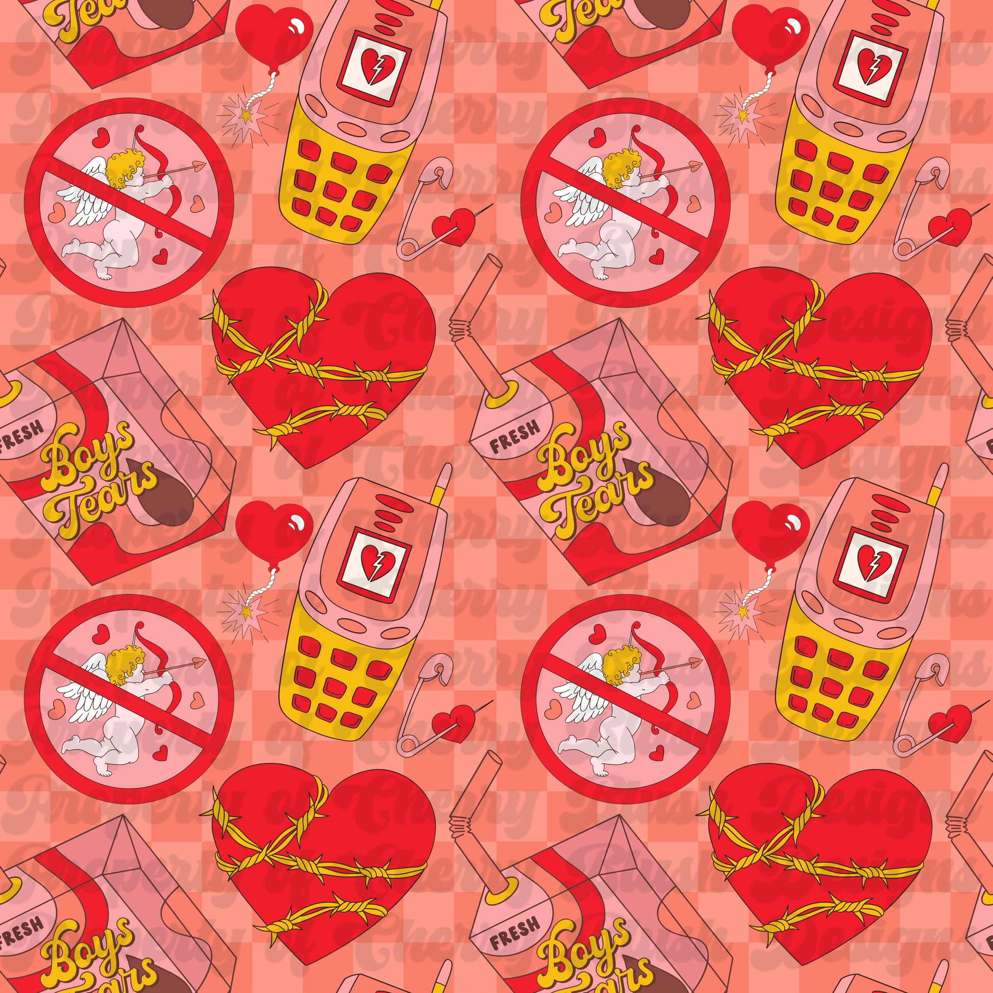 Anti-Valentine Chaos Seamless Pattern | CBD x RGH collab