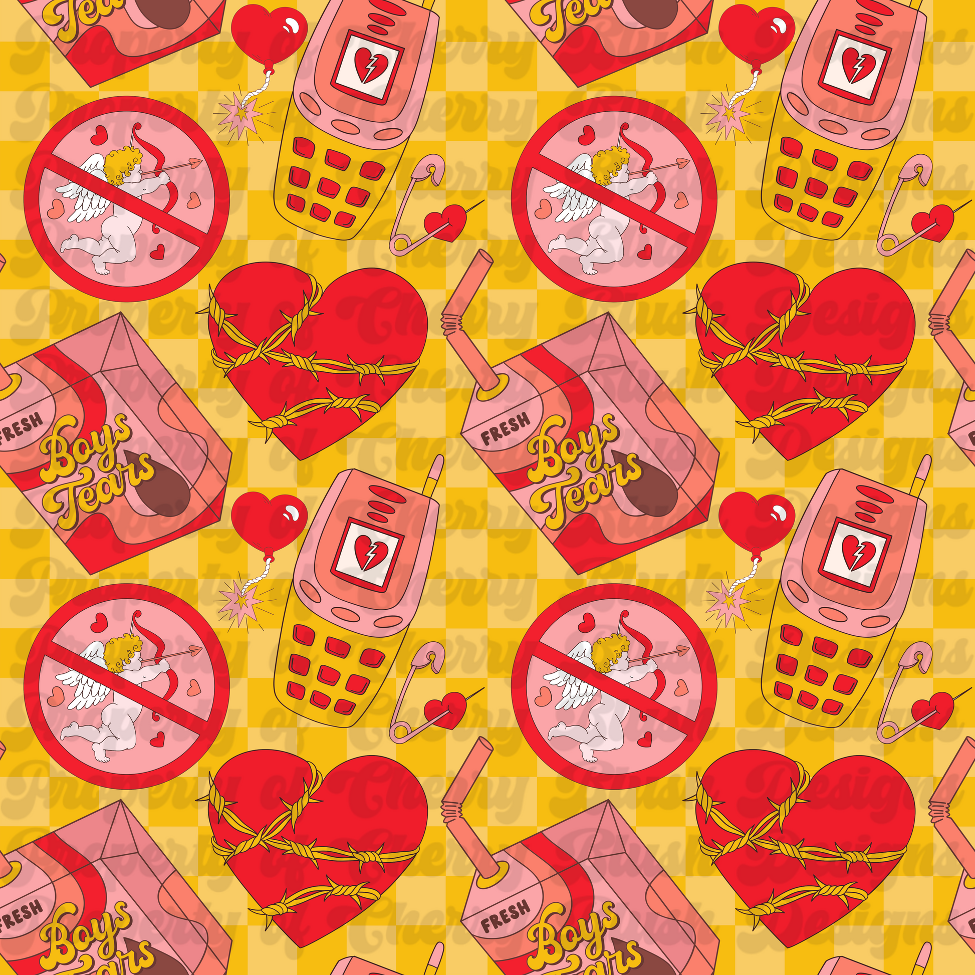 Anti-Valentine Chaos Seamless Pattern | CBD x RGH collab