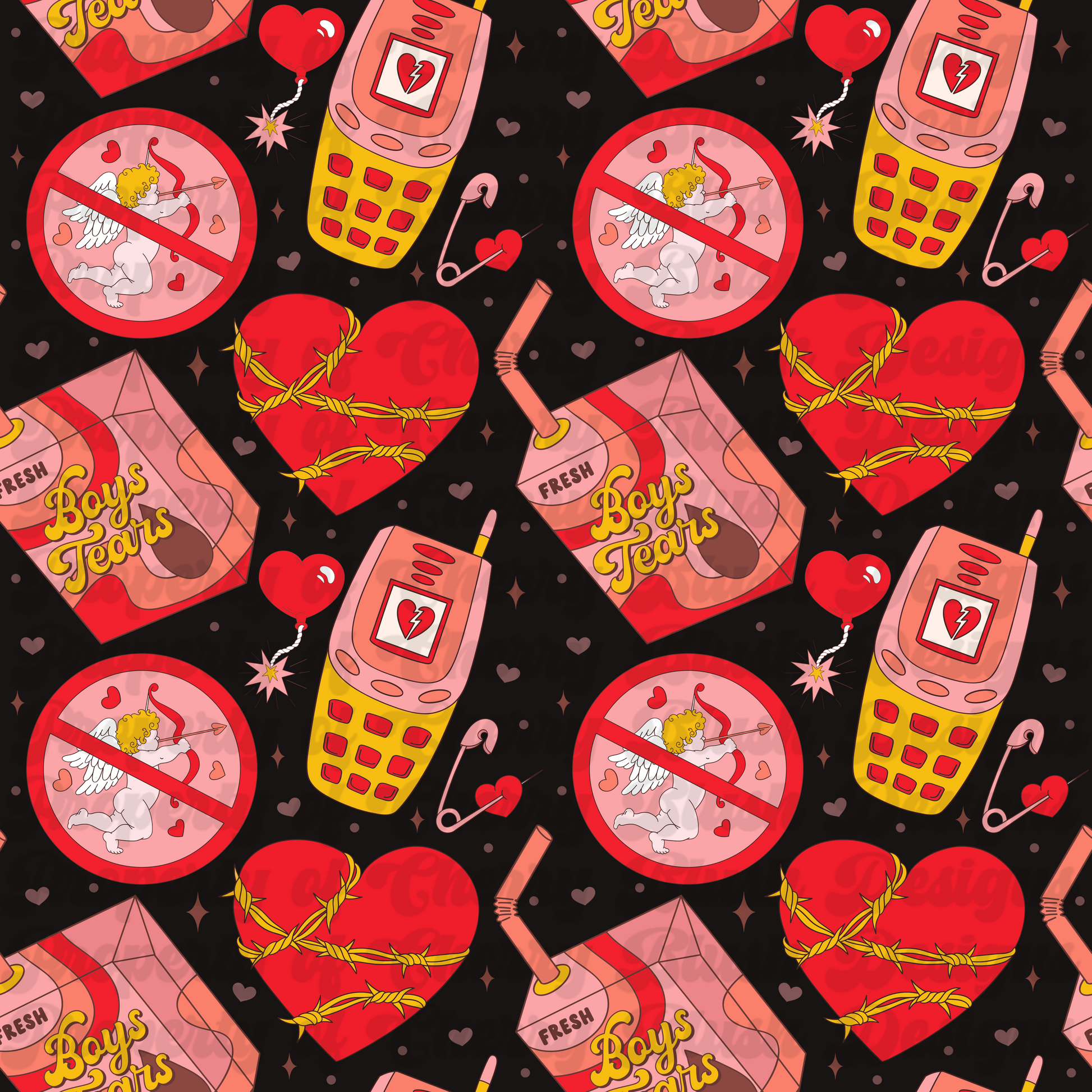 Anti-Valentine Chaos Seamless Pattern | CBD x RGH collab