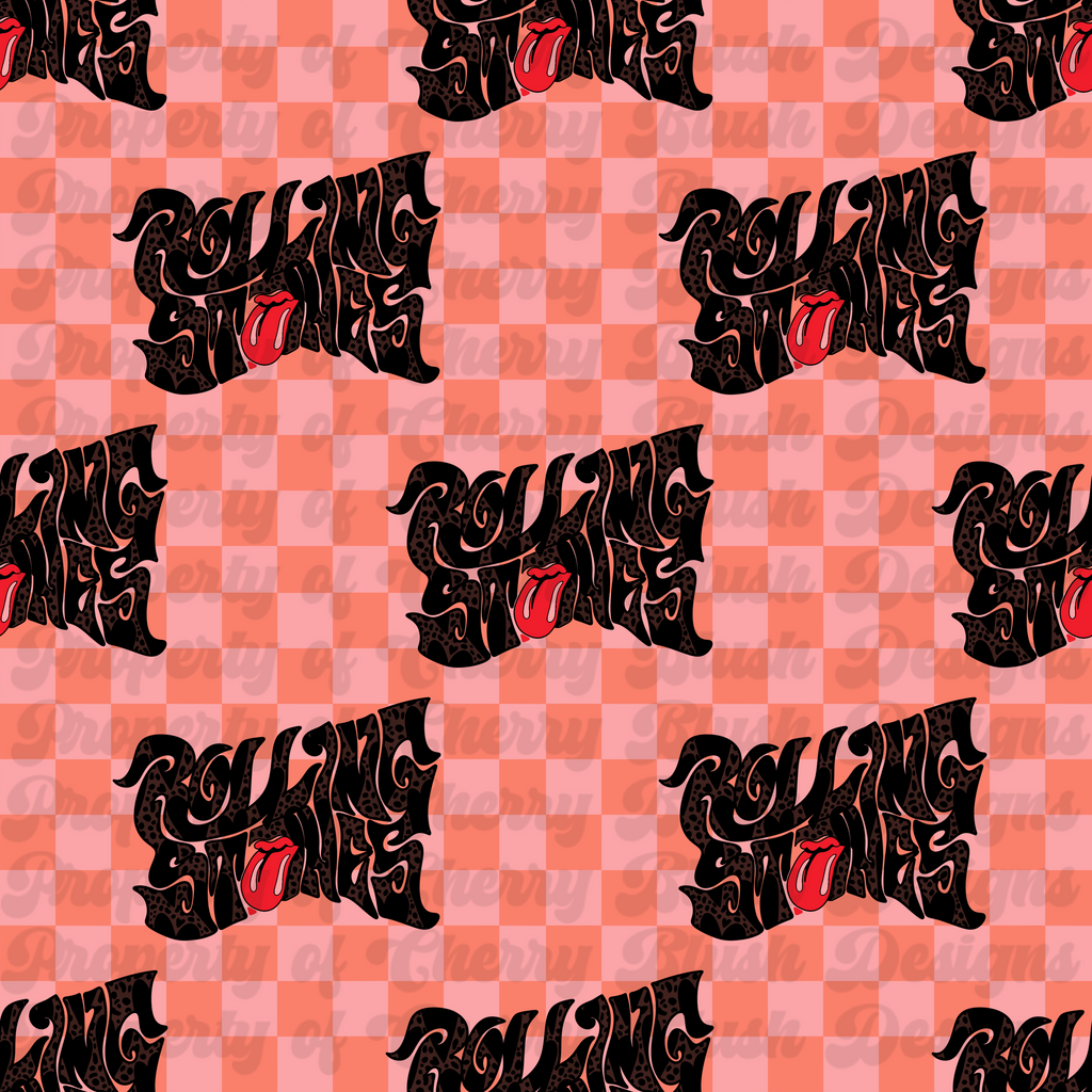 Retro Rock Script Seamless Pattern | CBD x RGH collab