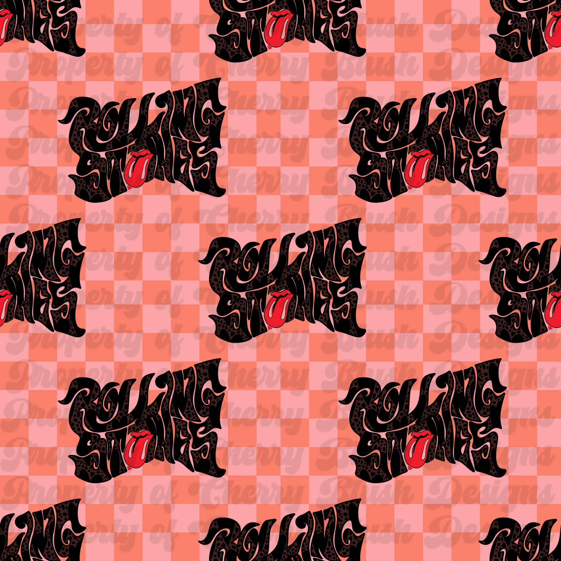 Retro Rock Script Seamless Pattern | CBD x RGH collab