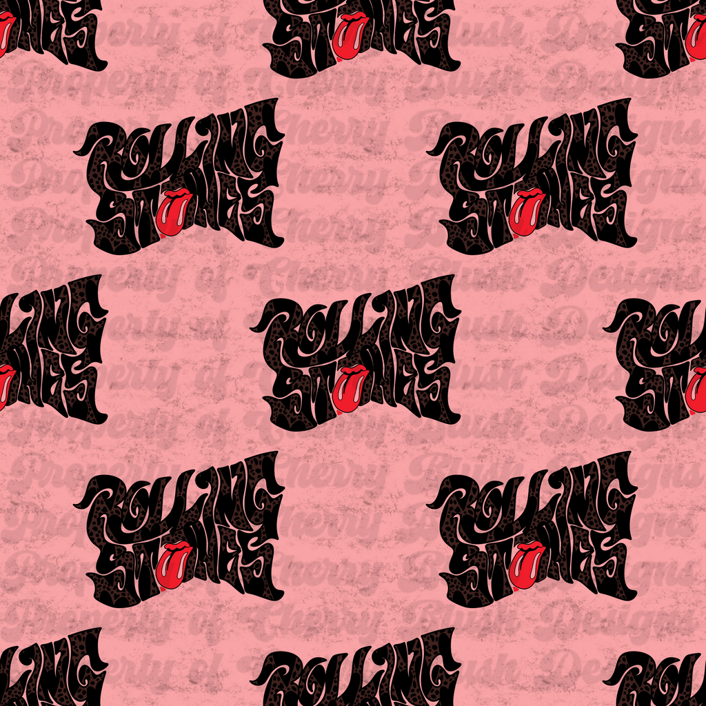 Retro Rock Script Seamless Pattern | CBD x RGH collab