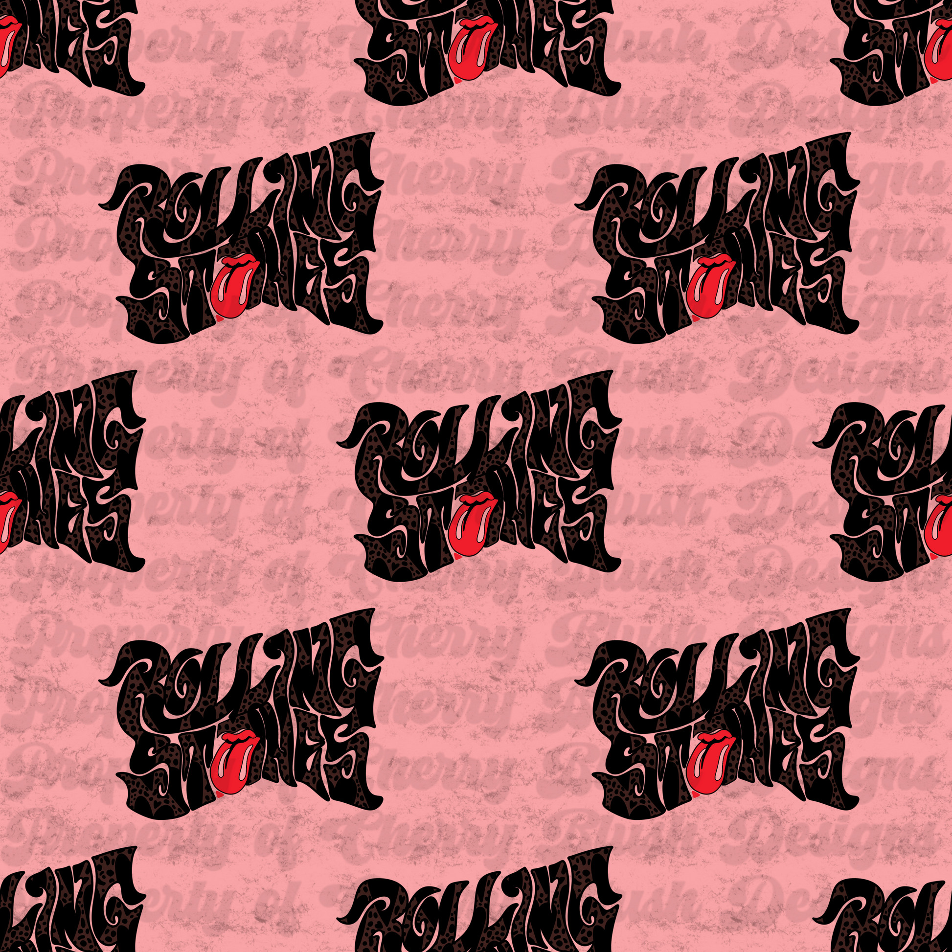 Retro Rock Script Seamless Pattern | CBD x RGH collab