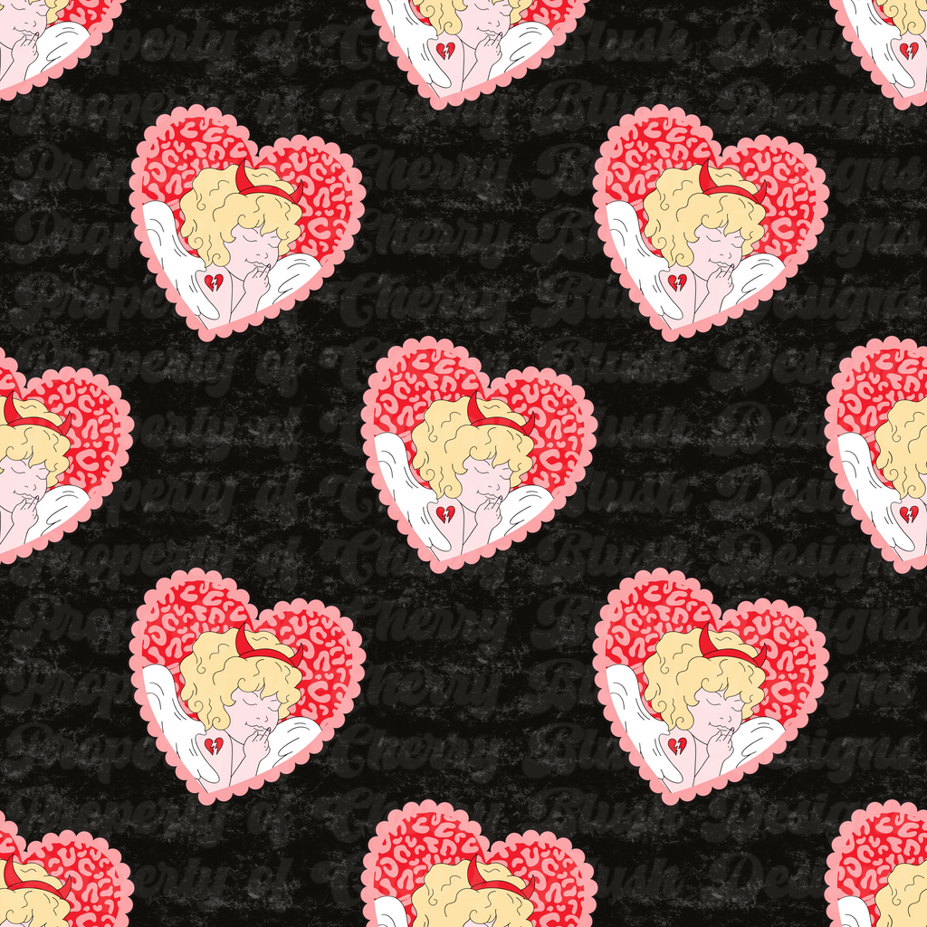 Broken Heart Angel Seamless Pattern | CBD x RGH collab