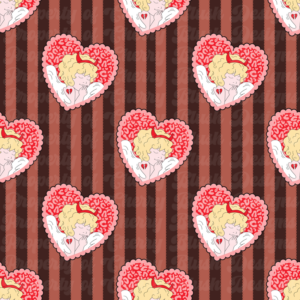 Broken Heart Angel Seamless Pattern | CBD x RGH collab