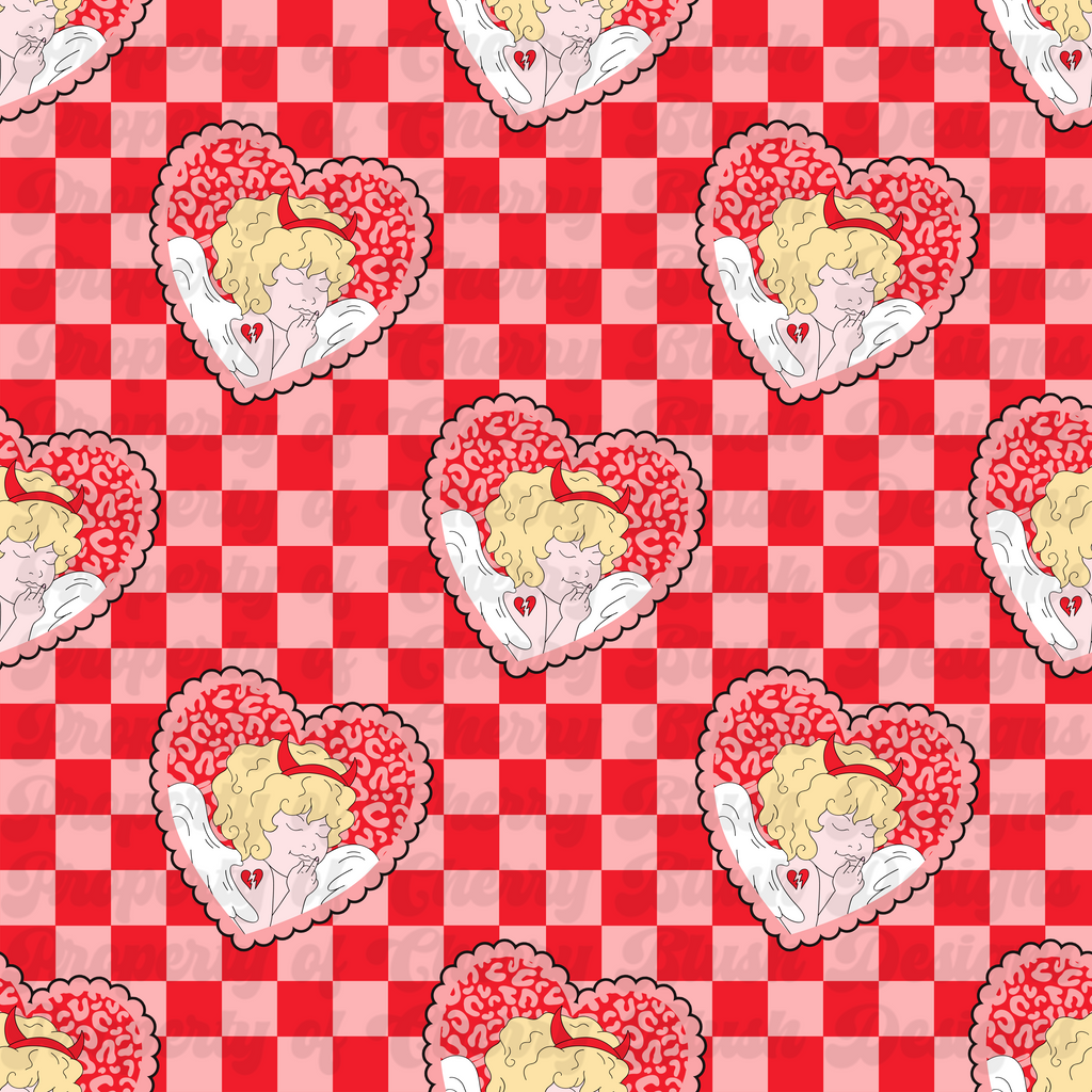 Broken Heart Angel Seamless Pattern | CBD x RGH collab
