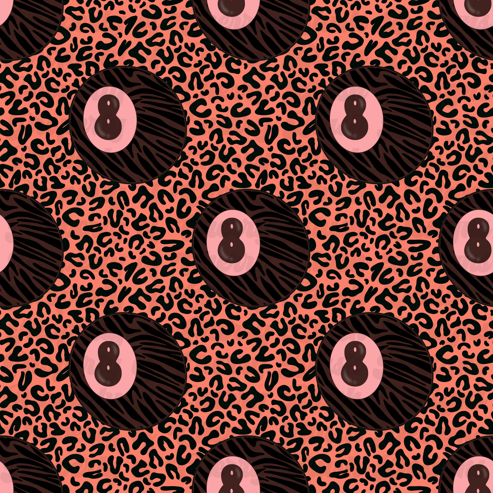 Retro 8-Ball Valentine Seamless Pattern | CBD x RGH collab