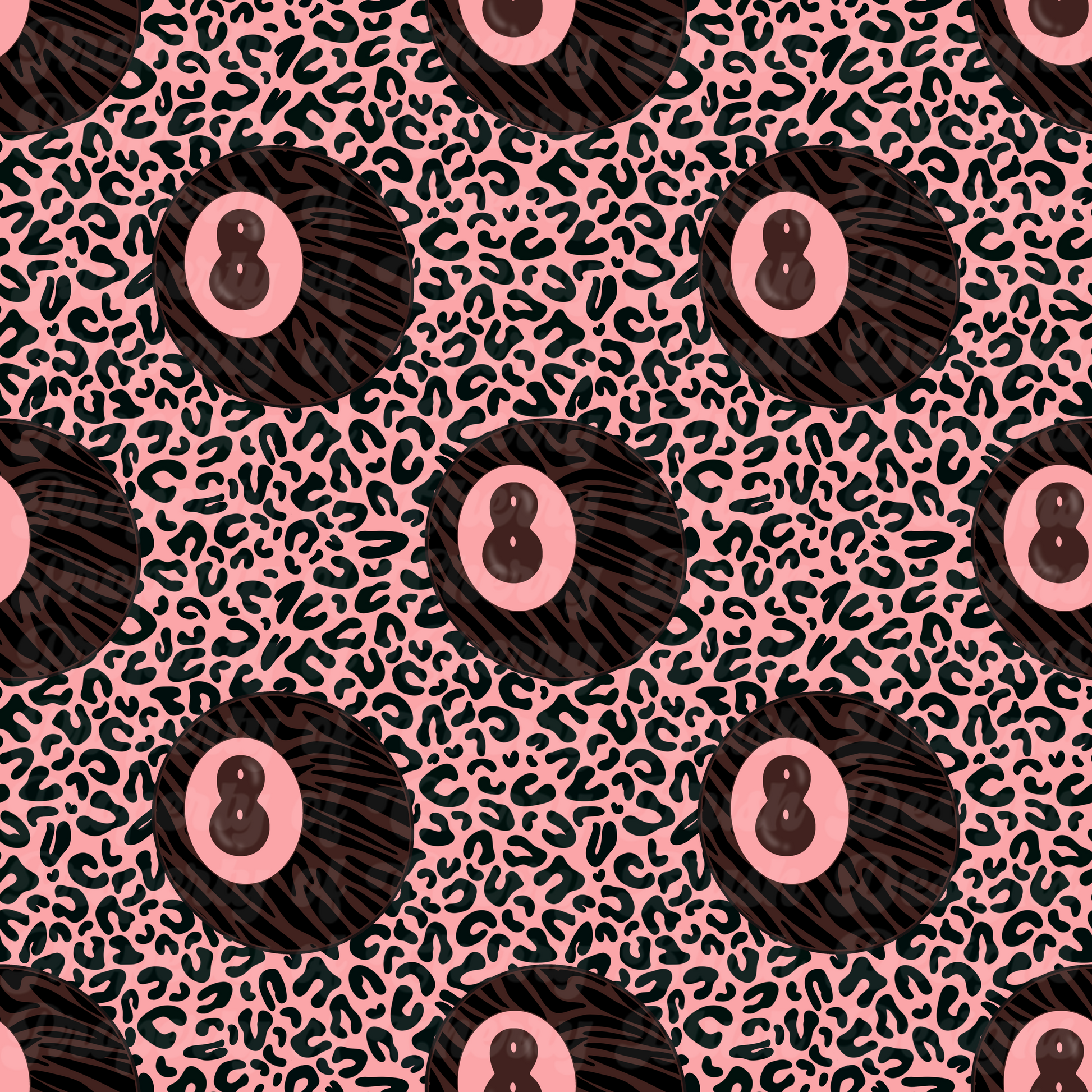 Retro 8-Ball Valentine Seamless Pattern | CBD x RGH collab