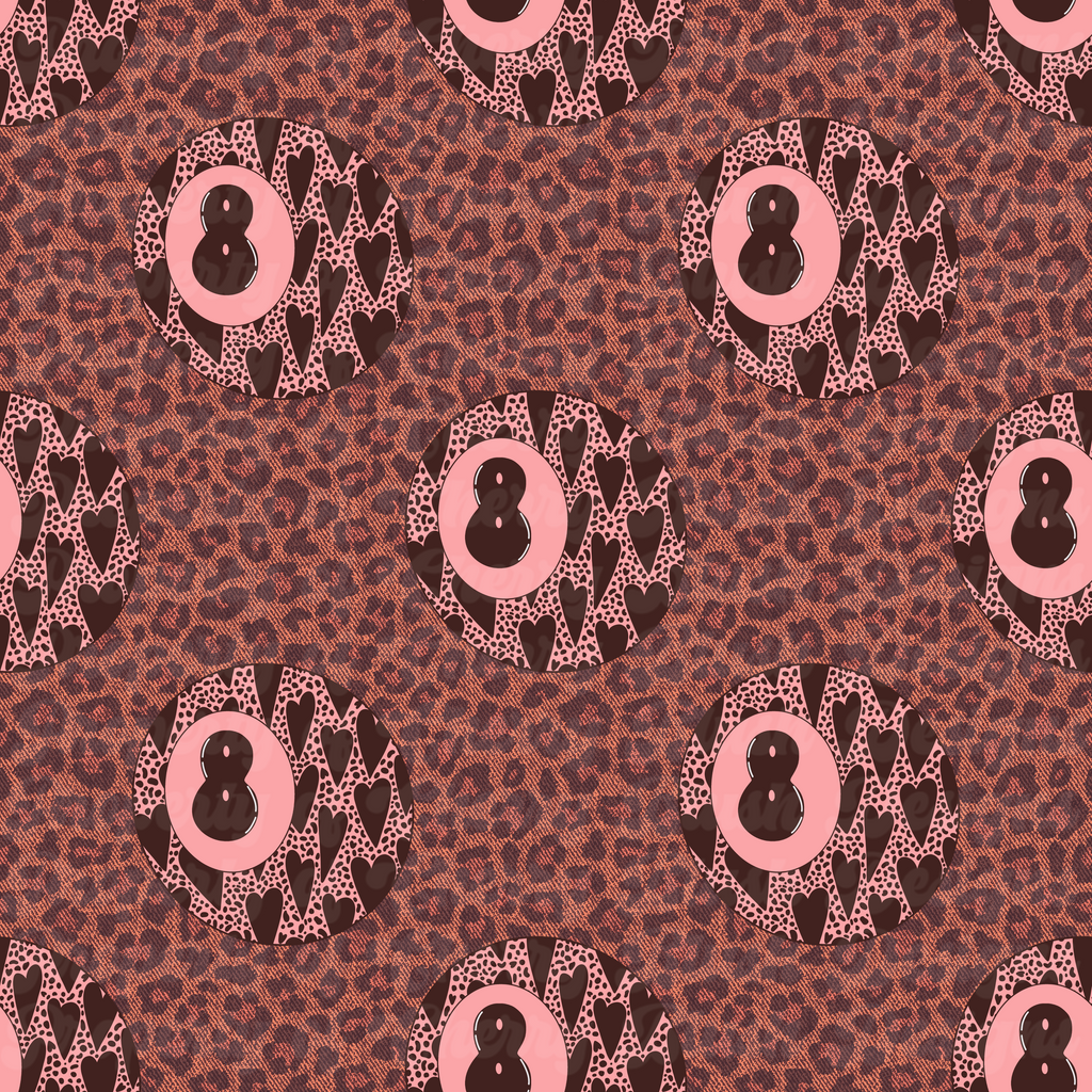 Retro 8-Ball Valentine Seamless Pattern | CBD x RGH collab