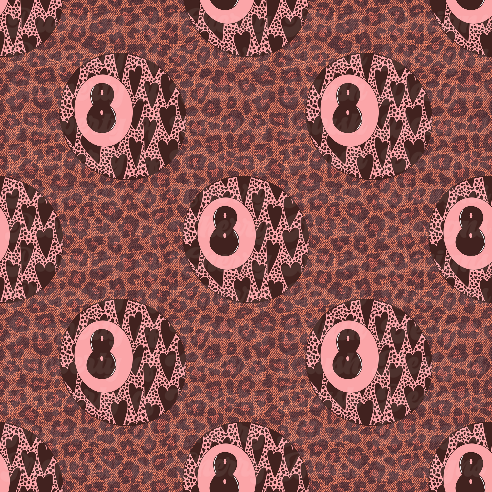 Retro 8-Ball Valentine Seamless Pattern | CBD x RGH collab