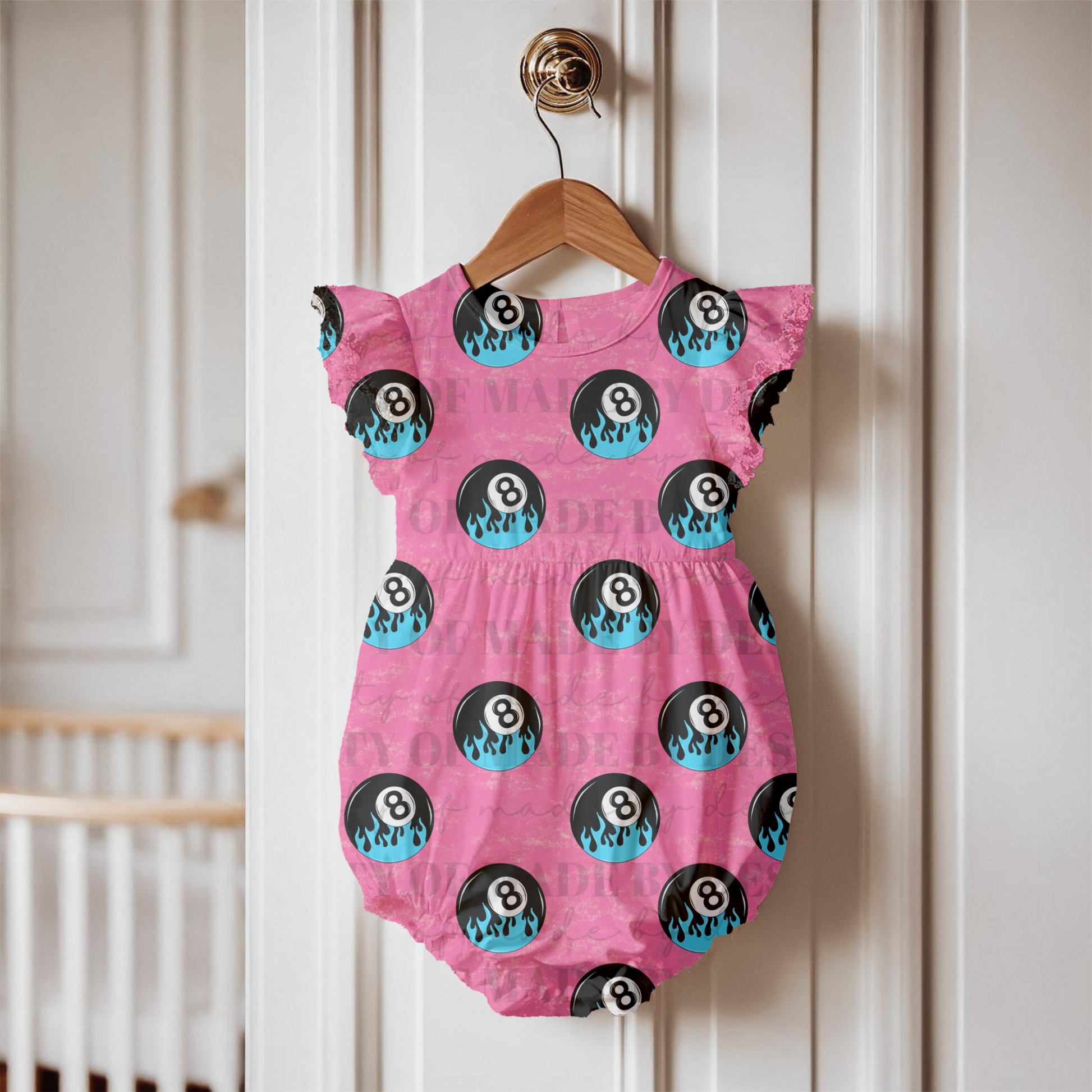 Blue Flame 8 Ball Seamless PNG