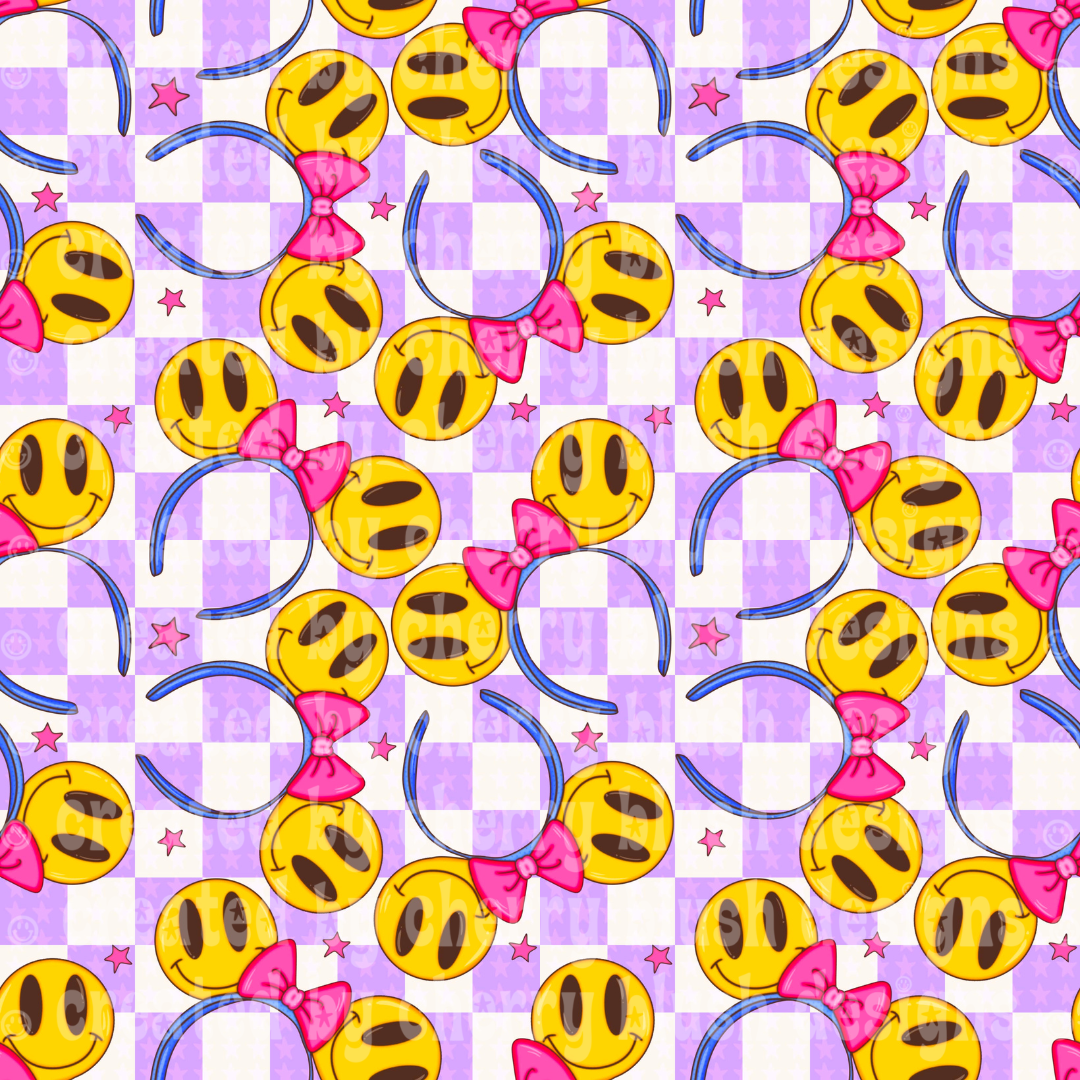 Smiley Ears Seamless Pattern