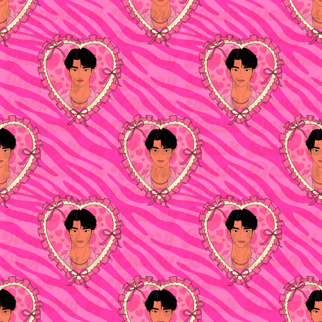 Coquette Valentine Boy Seamless Pattern