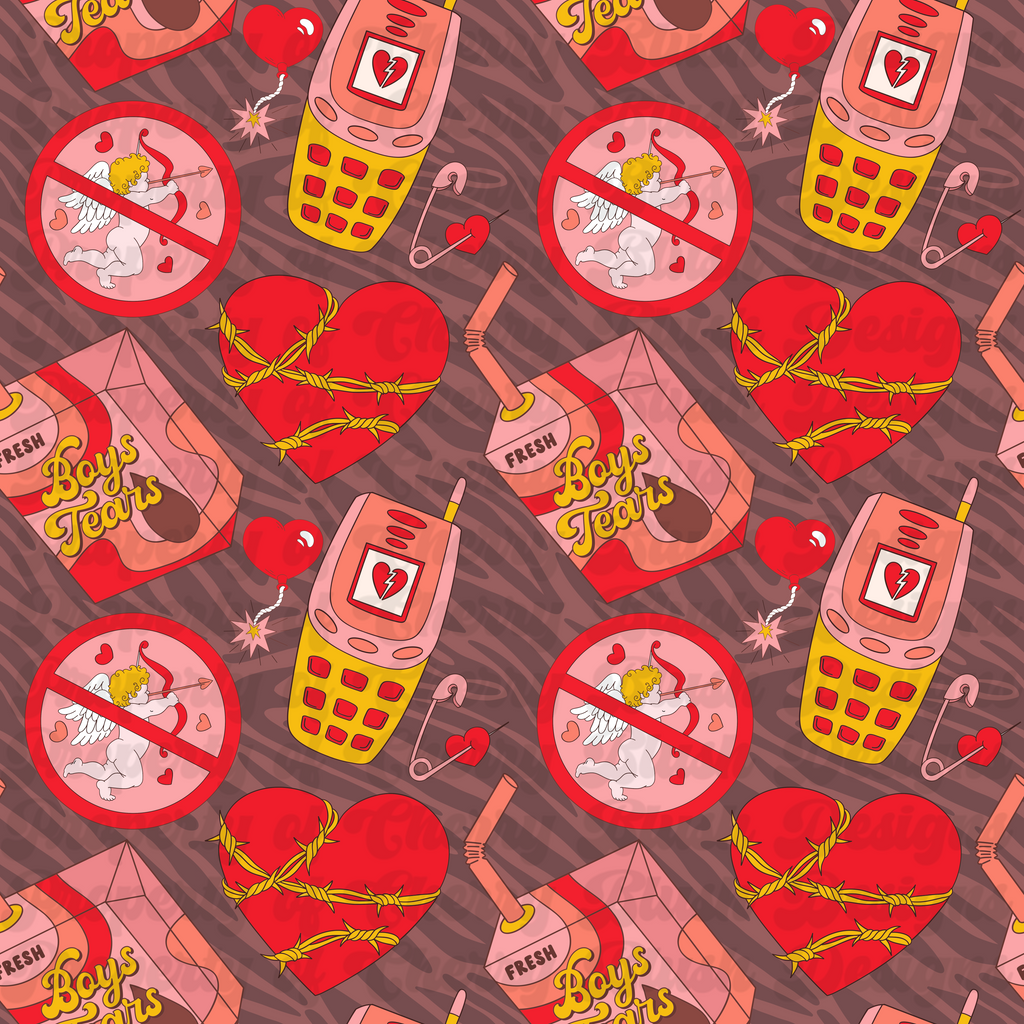 Anti-Valentine Chaos Seamless Pattern | CBD x RGH collab
