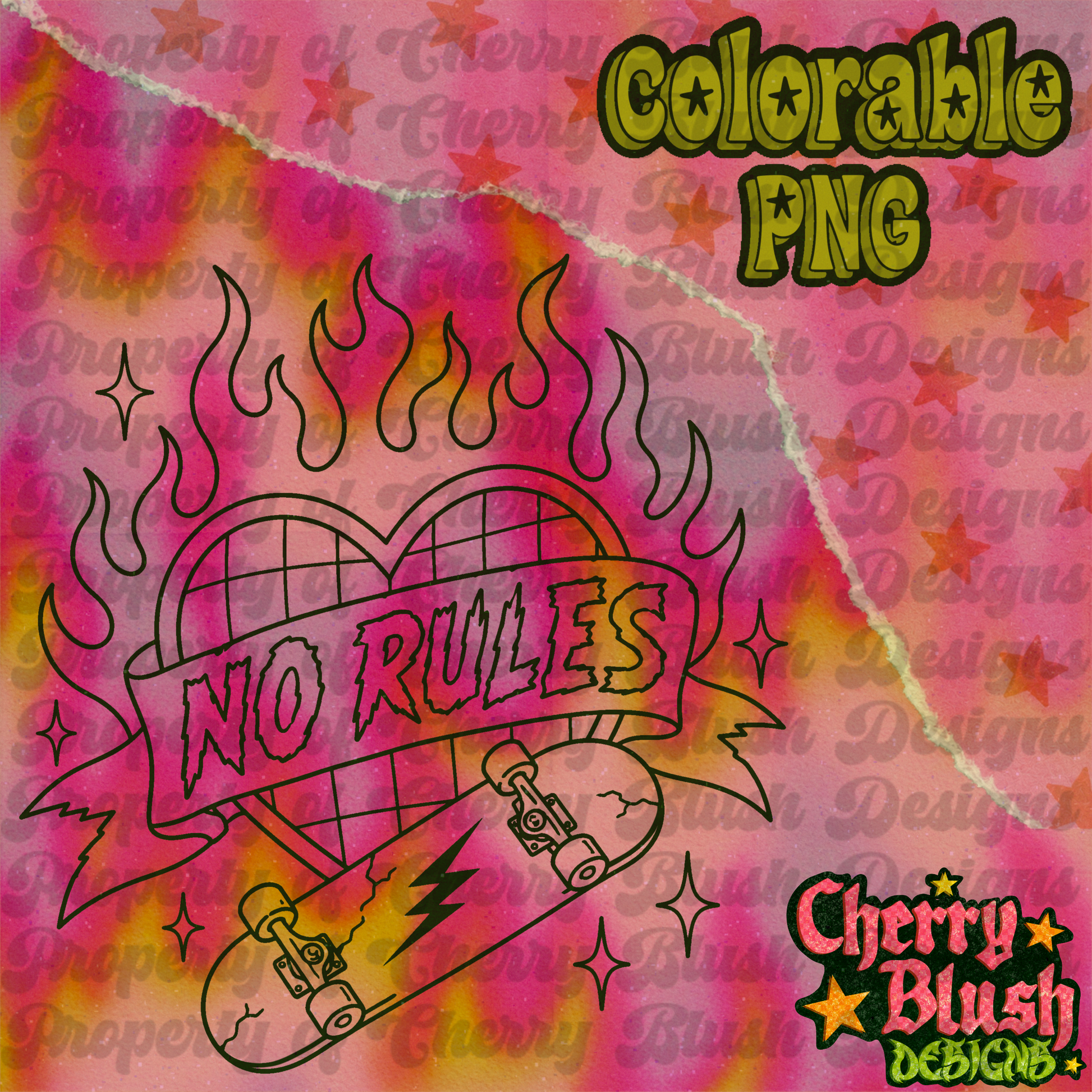 No Rules | Colorable PNG