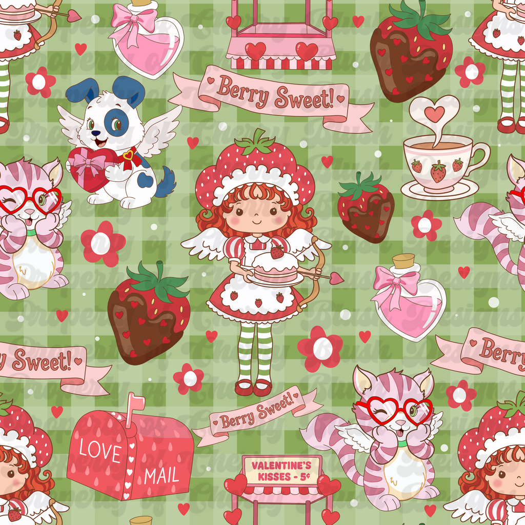Berry Sweet Valentine Seamless Pattern