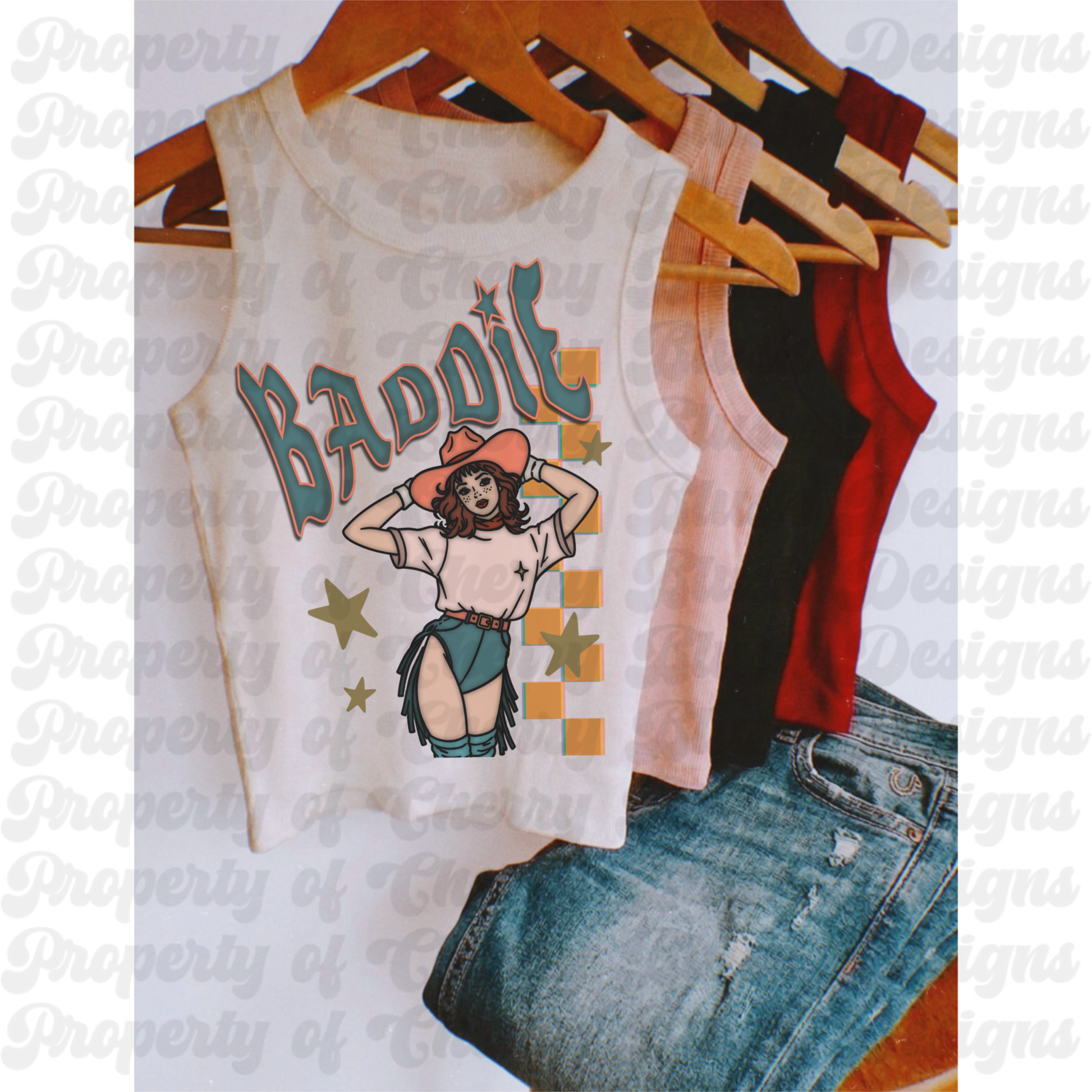 Cowgirl Baddie PNG | Western Y2K Graphic PNG | Retro Cowgirl Design | Trendy Sublimation PNG