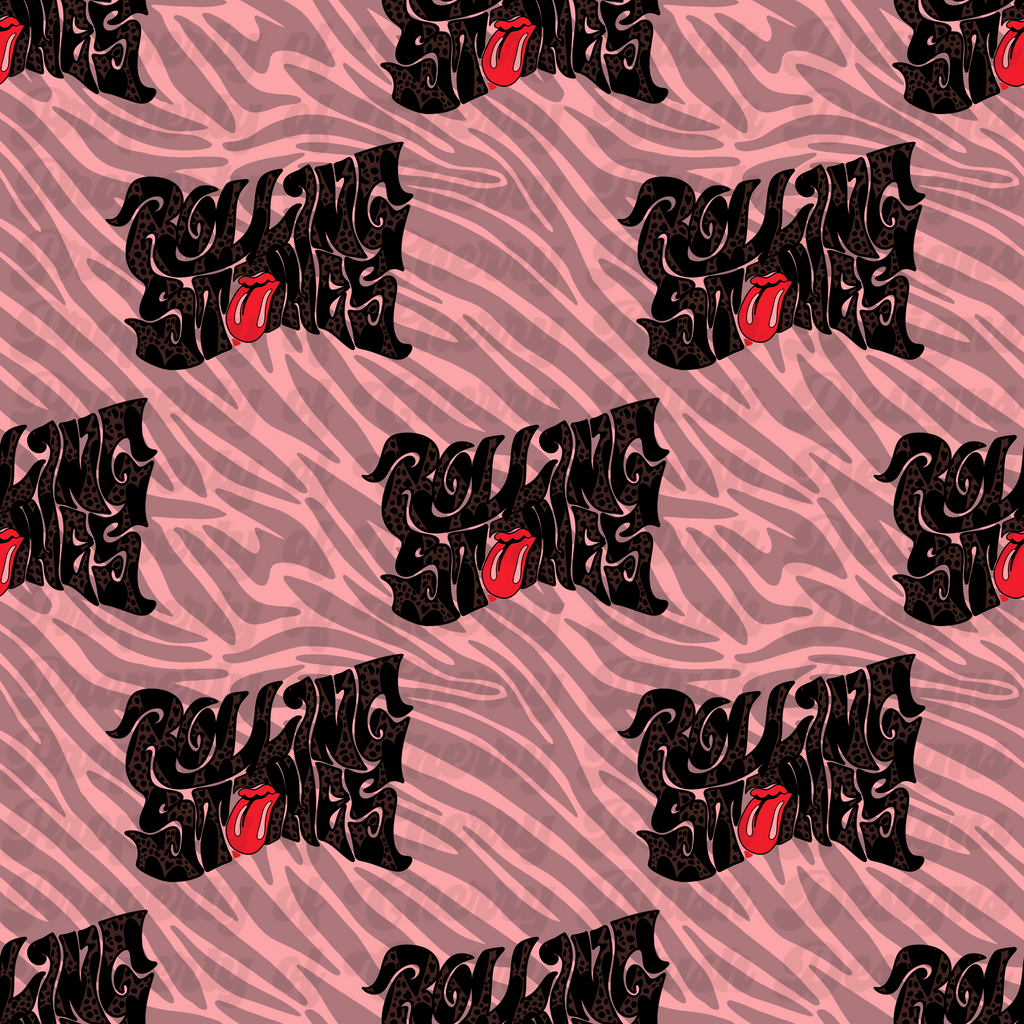 Retro Rock Script Seamless Pattern | CBD x RGH collab