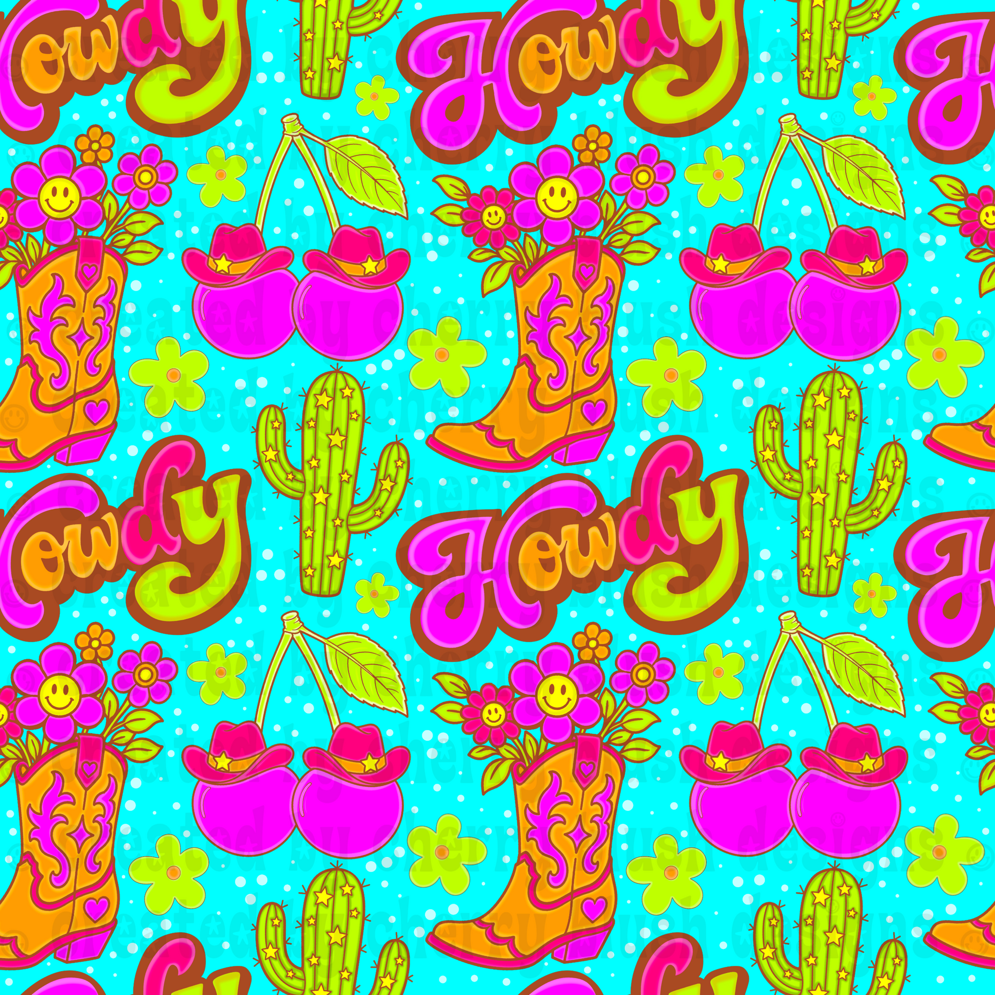 Floral Howdy Seamless Design