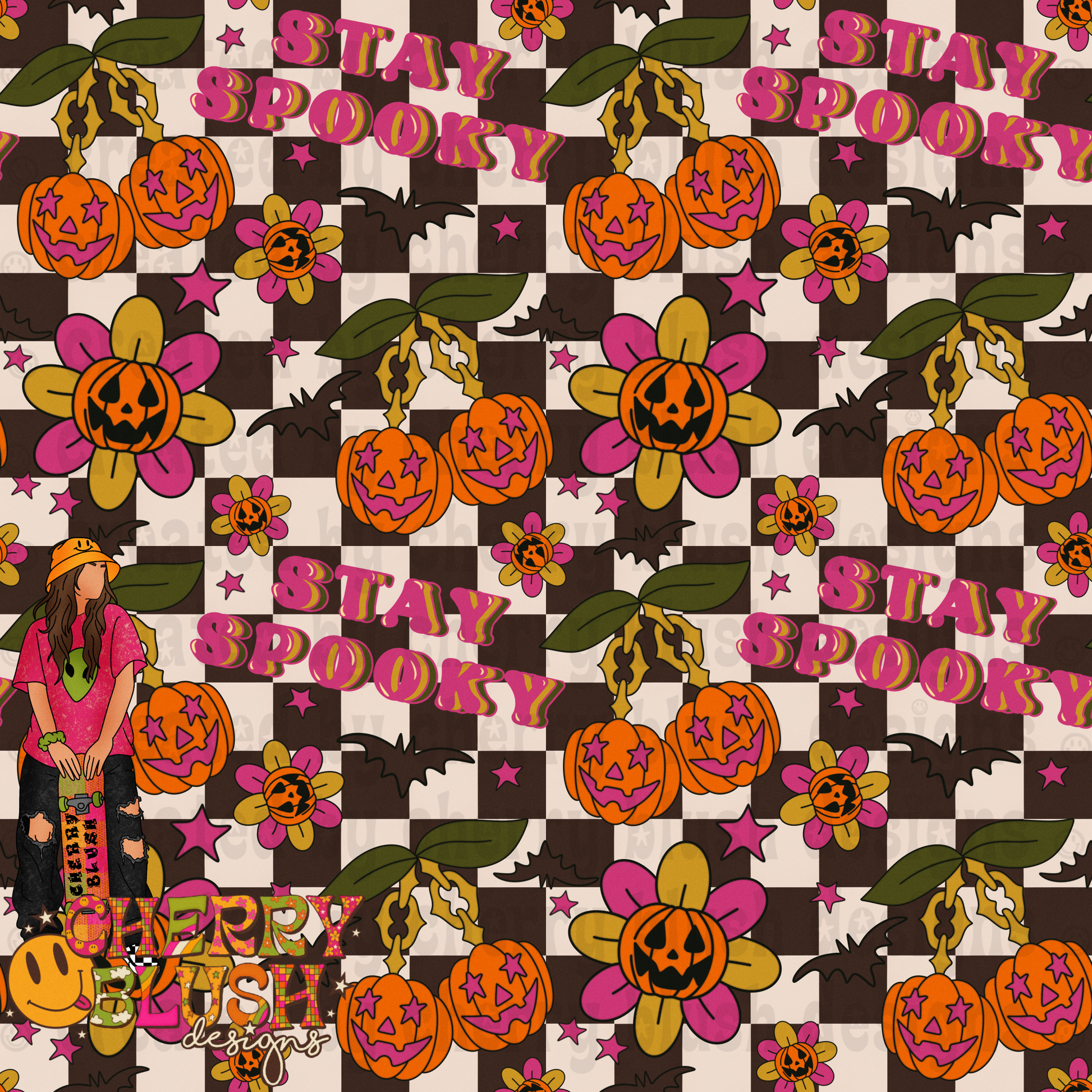 Halloween Pumpkin Seamless Designs | Digital Download