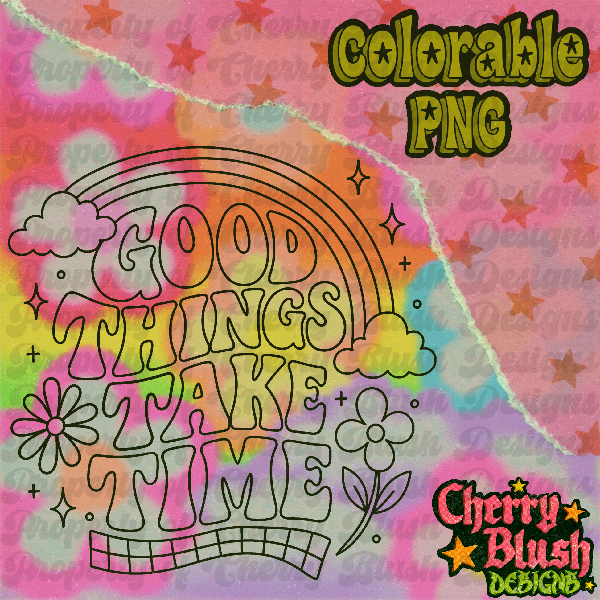 Good Things Take Time | Colorable PNG
