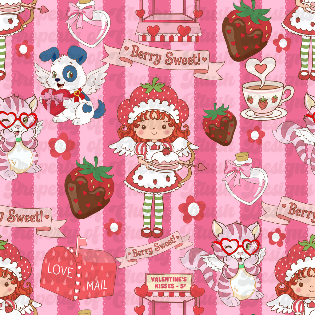 Berry Sweet Valentine Seamless Pattern