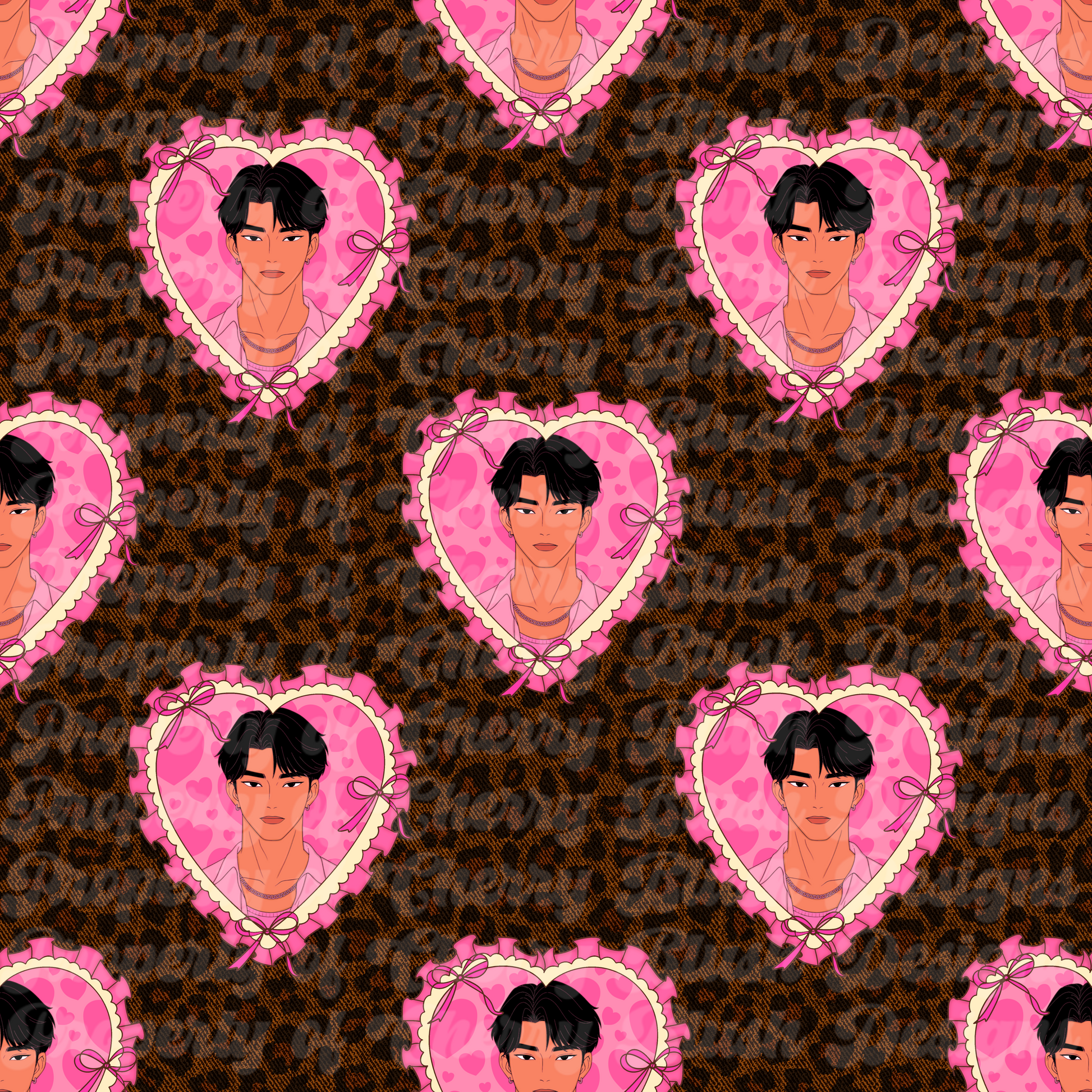 Coquette Valentine Boy Seamless Pattern