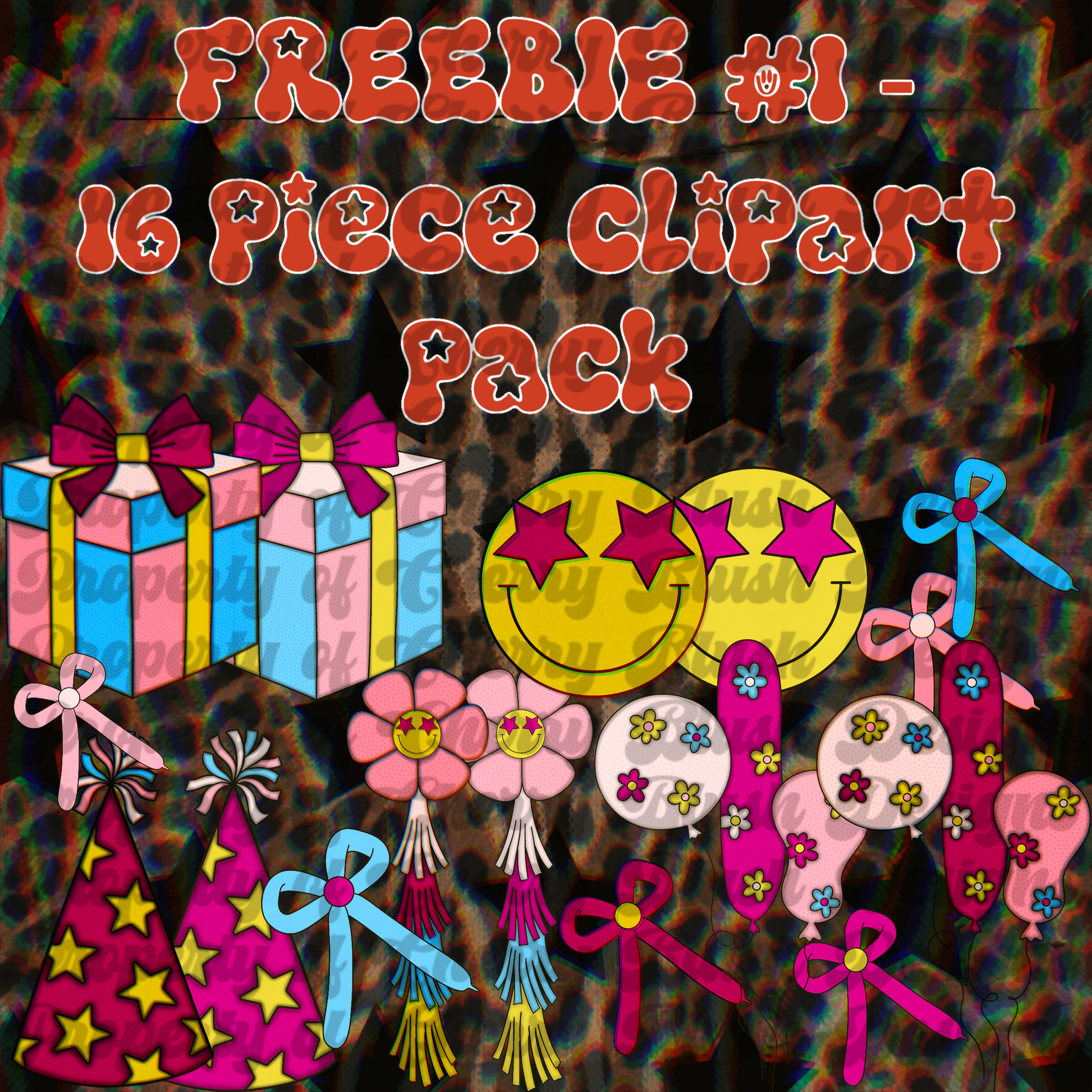Free Celebration Clip Art Pack | 16 Birthday & Party Elements PNG Bundle
